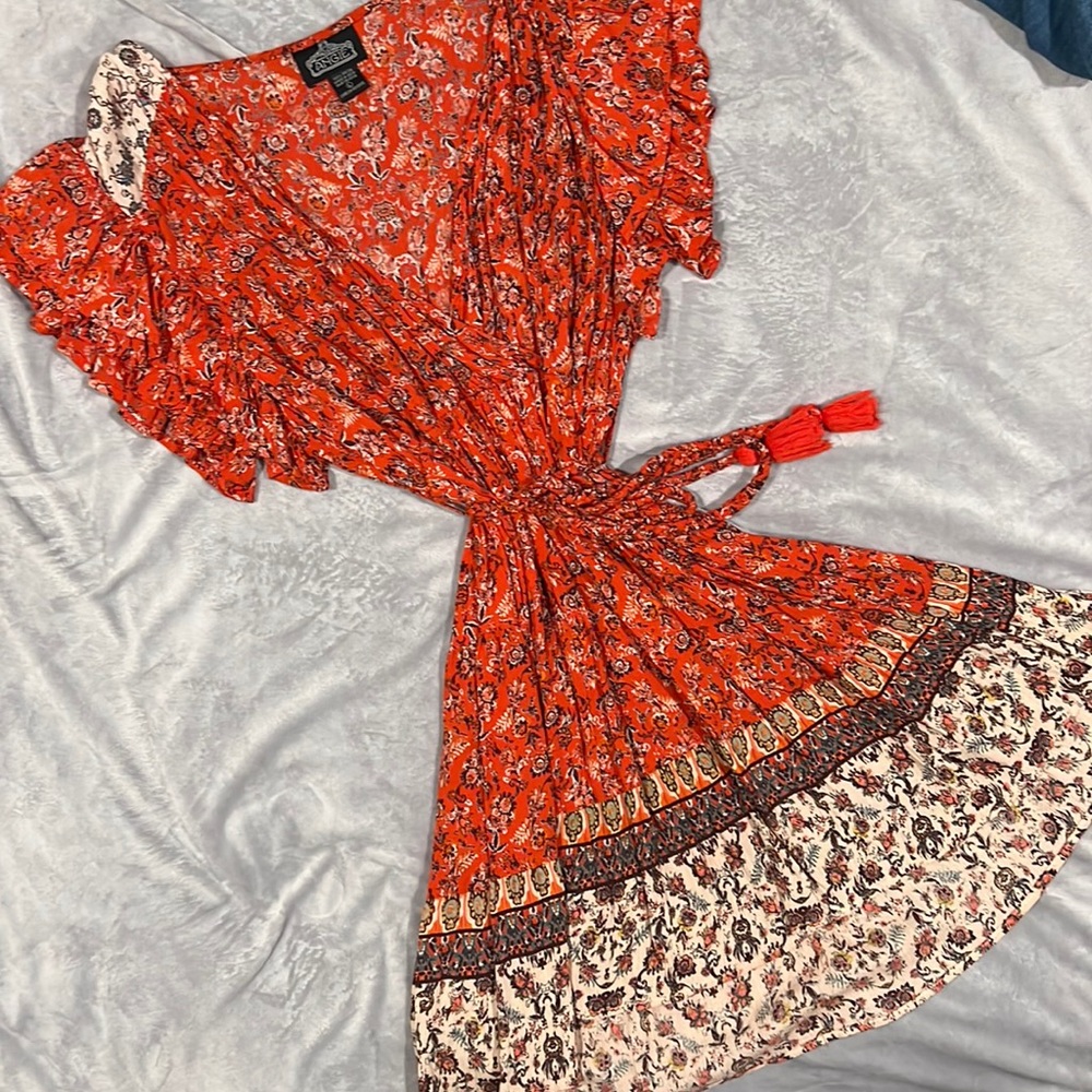 Angie’s Ruffle Sleeve Tiered Dress